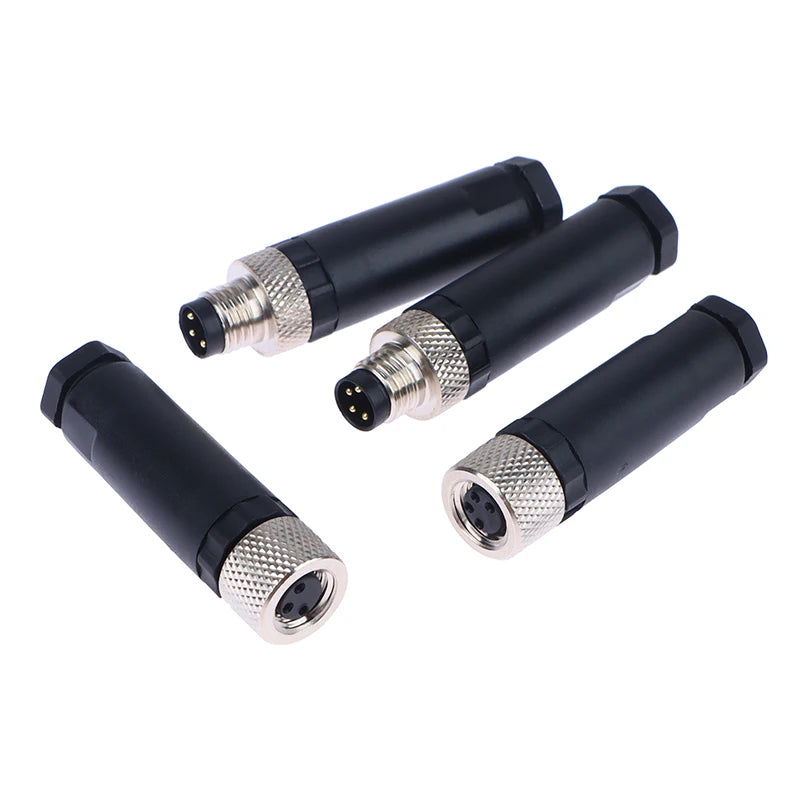 M8 Waterproof Sensor Connector – 3 & 4 Pin Male Female Plug Sensor Connector Axl