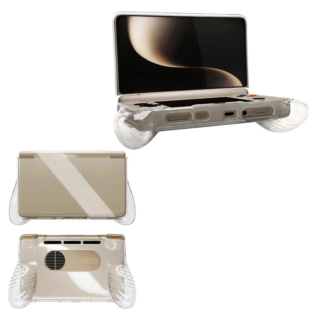 TPU Protective Case for AYN THOR Game Console – Clear & Black Game Console Case Axl Transparent Black