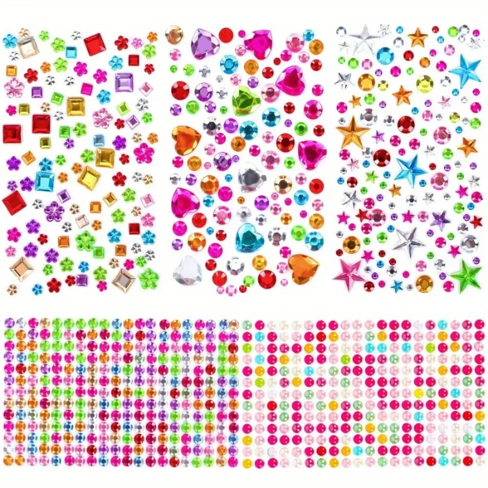 Self-Adhesive Rhinestone Gem Stickers | DIY Crystal Jewel Decor Craft Gem Stickers Axl