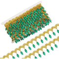 Green Marquise Tassel Fringe Lace Trim 40mm – 10 Yards Decorative Lace Trim Axl AECH04-18259
