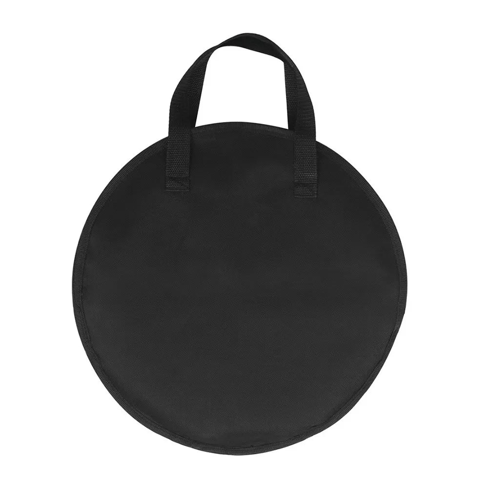 Round Waterproof Oxford Cloth Cable & Tool Storage Bag Organizer Cable Storage Bag Axl Black 37x10cm