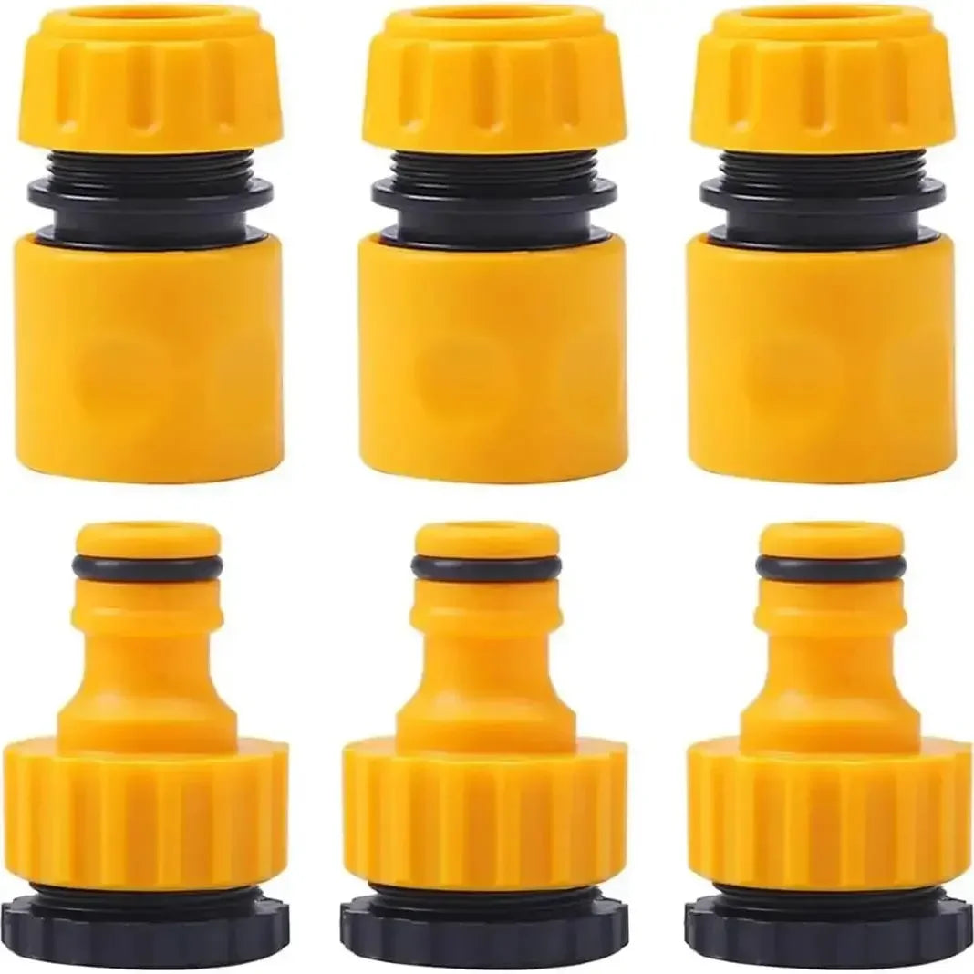 Garden Hose Quick Connector 3/4 & 1/2 Inch Faucet Adapter Hose Faucet Connector Axl 6PCS 1/2''