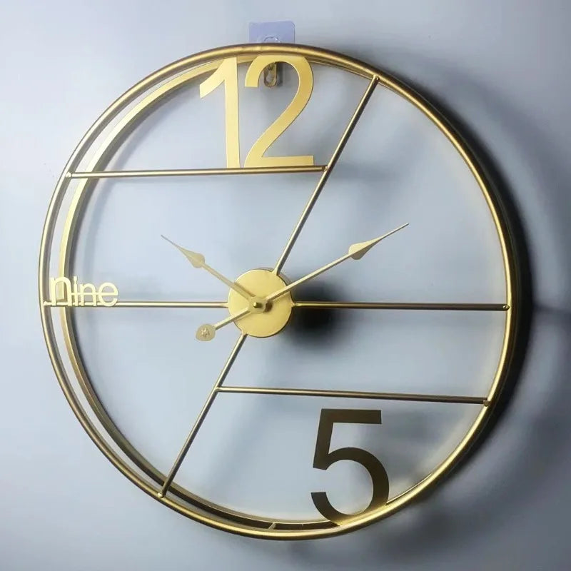 60cm Silent Metal Wall Clock – Modern Minimalist Living Room Wall Clock Axl
