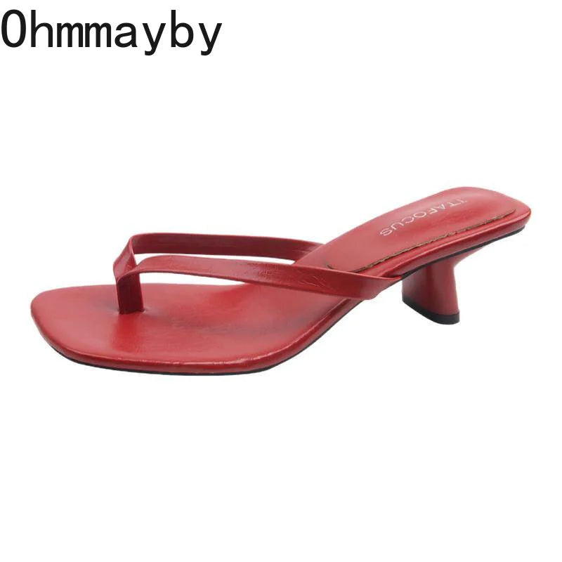 Leopard High Heel Slide Slippers – Square Toe Women's Mules High Heel Mule Slippers Axl