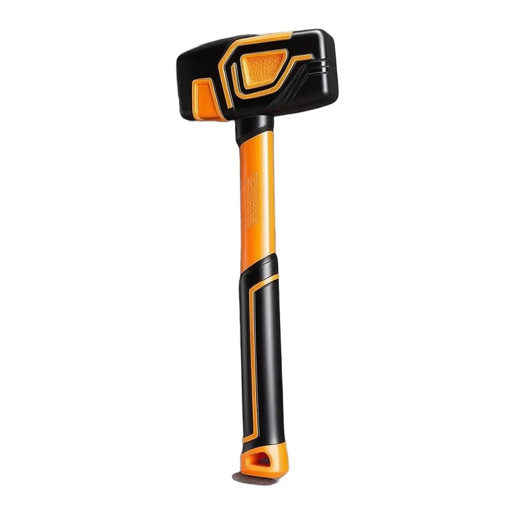 Rubber Mallet – Shock-Absorbing Square Head Construction Hammer Rubber Mallet Axl