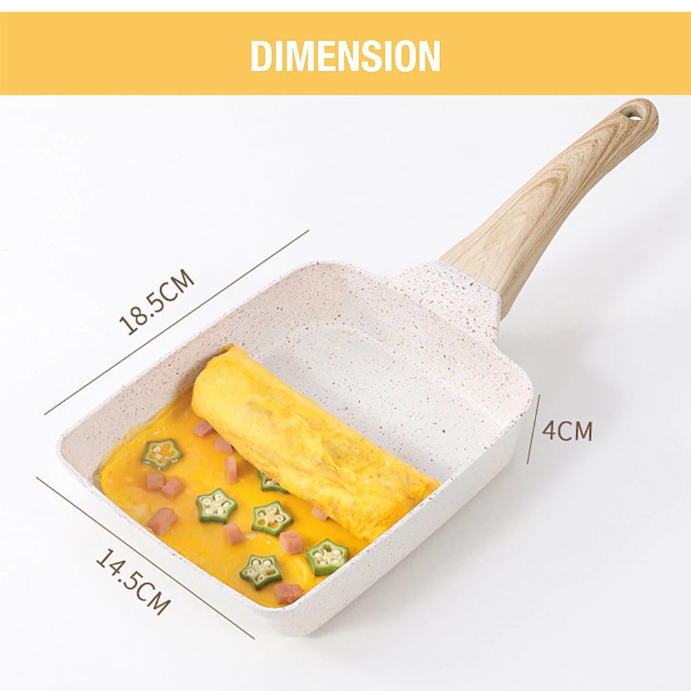 Nonstick Tamagoyaki Pan – Japanese Egg Roll Pan All Stoves Nonstick Omelette Pan Axl