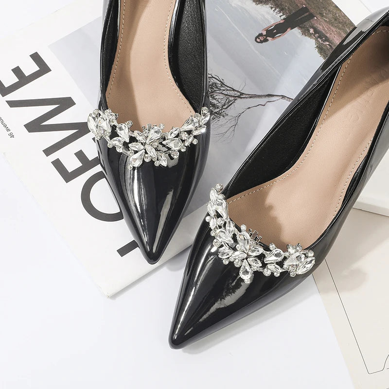 Rhinestone Floral Shoe Clip – Detachable DIY Wedding Buckle Shoe Clip Accessory Axl