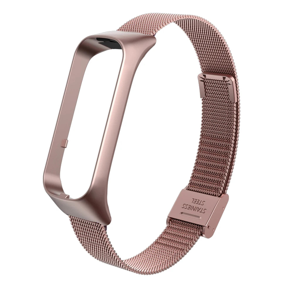 Stainless Steel Band for Samsung Galaxy Fit 2 R220 | Metal Strap Smart Watch Band Axl rose pink