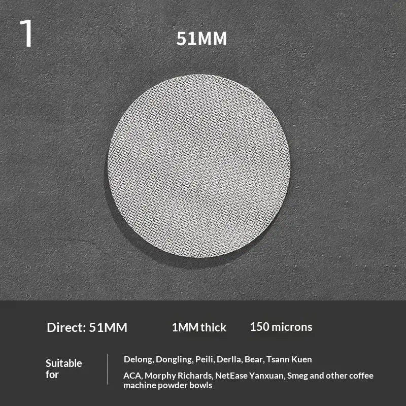 51/53/58mm Coffee Puck Screen – 316 Stainless Steel Mesh Espresso Filter Screen Axl 1