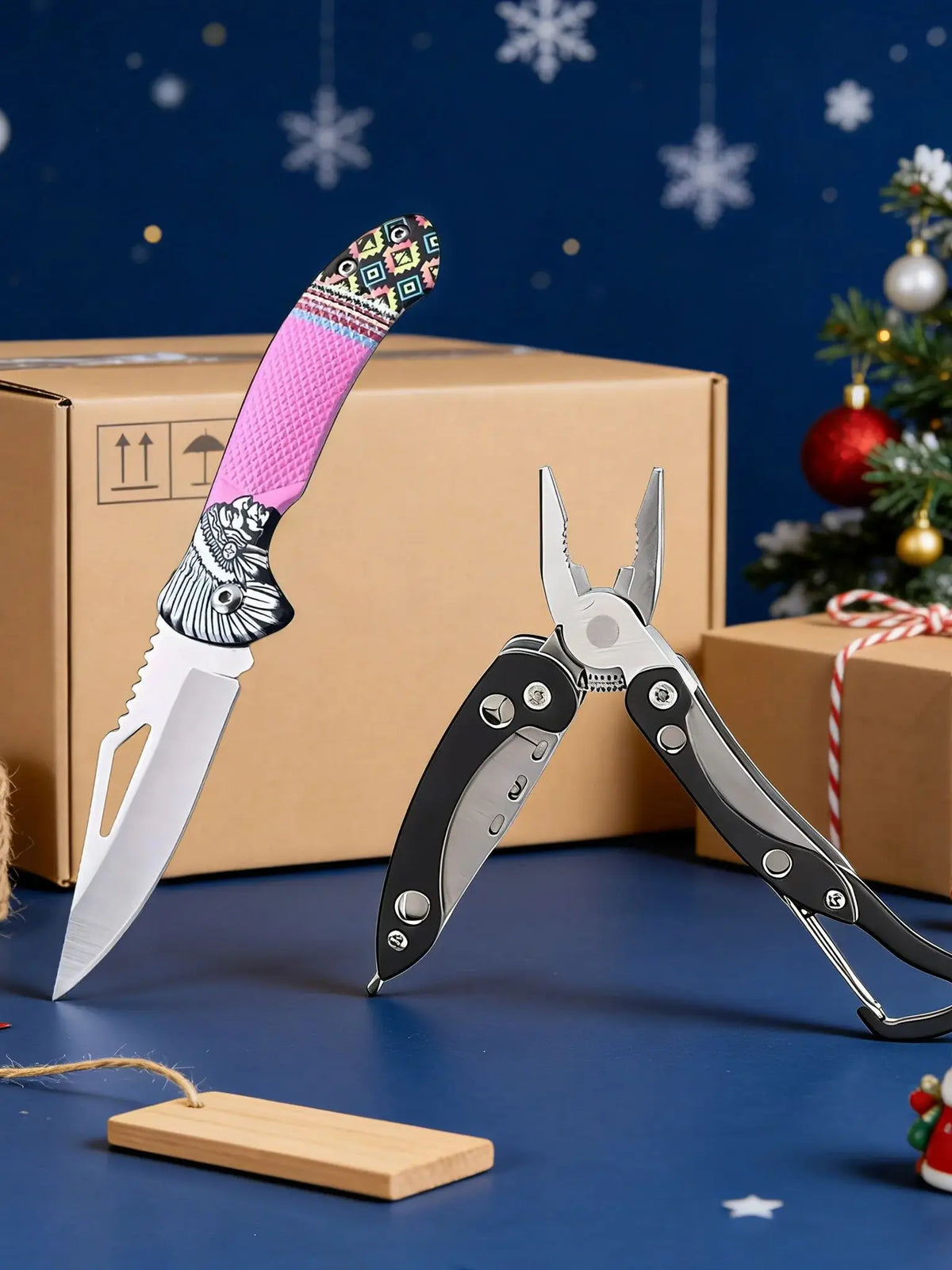 Multitool Folding Pliers & Wire Cutter – Camping Utility Knife Multitool Folding Plier Axl Tools-2PCS