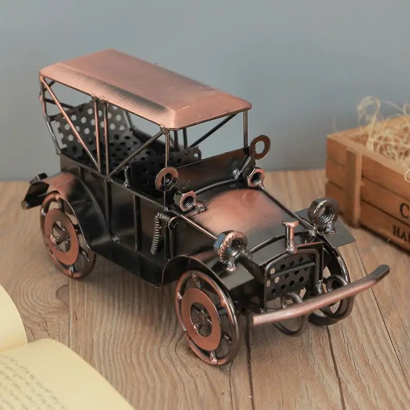 European Antique Classic Car Metal Ornament | Zinc Alloy Decor Metal Car Ornament Axl 1pcs