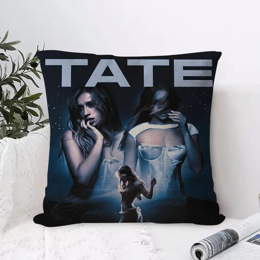 Tate McRae Linen Pillow Cover | Hidden Zipper Cushion Case Decorative Pillow Cover Axl White3 30X30cm