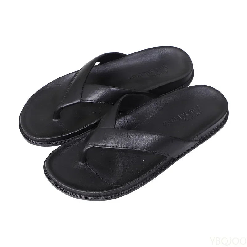 YBQJOO Men's Anti-Slip Hollow Beach Flip Flops | Summer Slippers Beach Flip Flops Axl