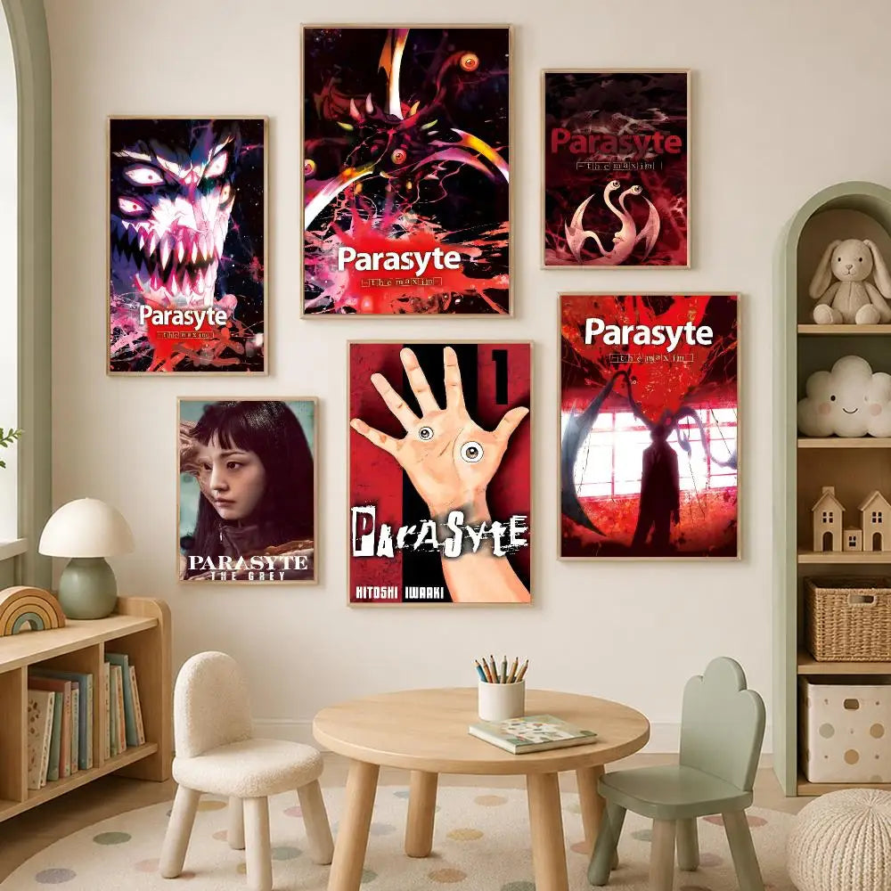 Parasyte Anime Self-Stick Wall Poster – HD Waterproof Art Print Anime Wall Poster Axl