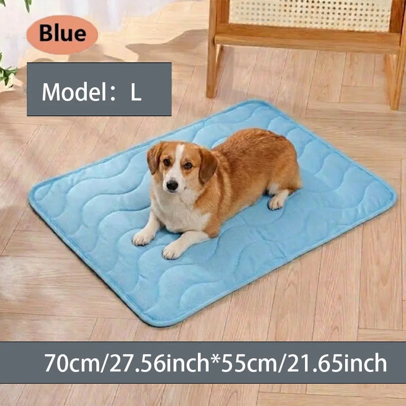 KEMORELA Cooling Pet Mat – Ice Silk Bed for Dogs & Cats Pet Cooling Mat Axl 70x55cm
