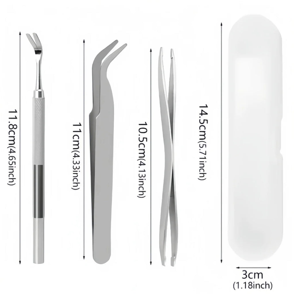 3-Piece Stainless Steel Dog Tick Remover Tool Set Pet Tick Remover Axl 1set