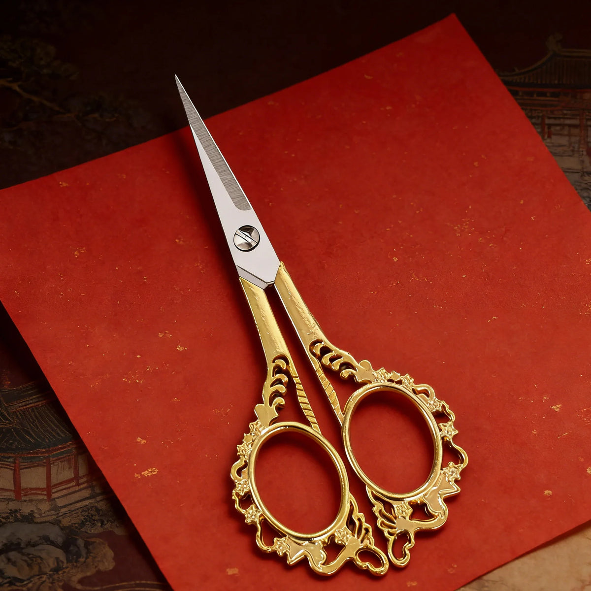 Vintage Stainless Steel Sewing Scissors – Embroidery & Tailor Sewing Scissors Axl Scissors-Golden