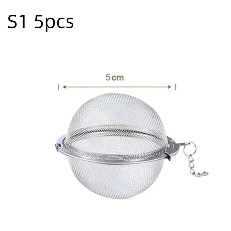 Stainless Steel Mesh Tea Infuser Ball | 1, 3 or 5 Pack Tea Infuser Ball Axl S1 5pcs