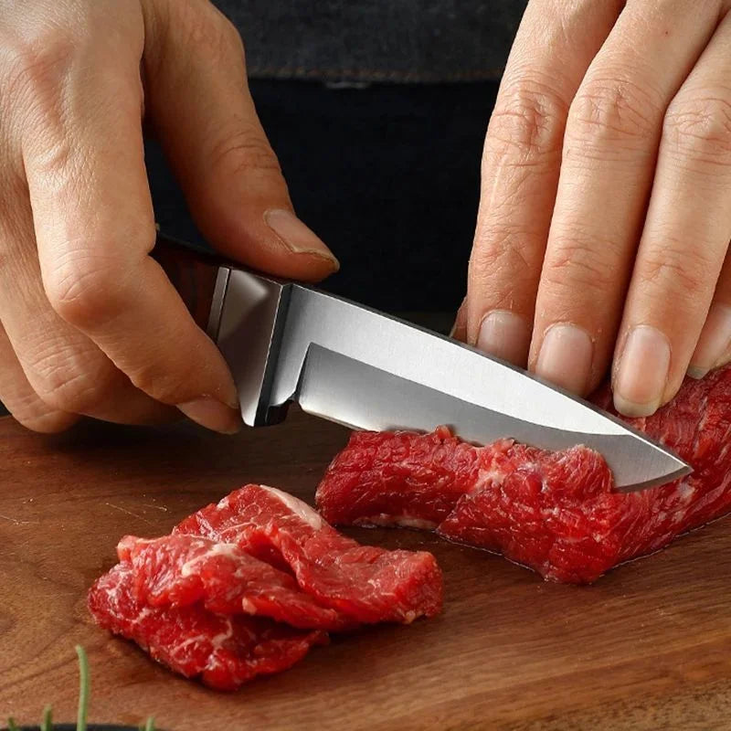 Stainless Steel Boning & Utility Kitchen Knife – Wood Handle Kitchen Knife Axl