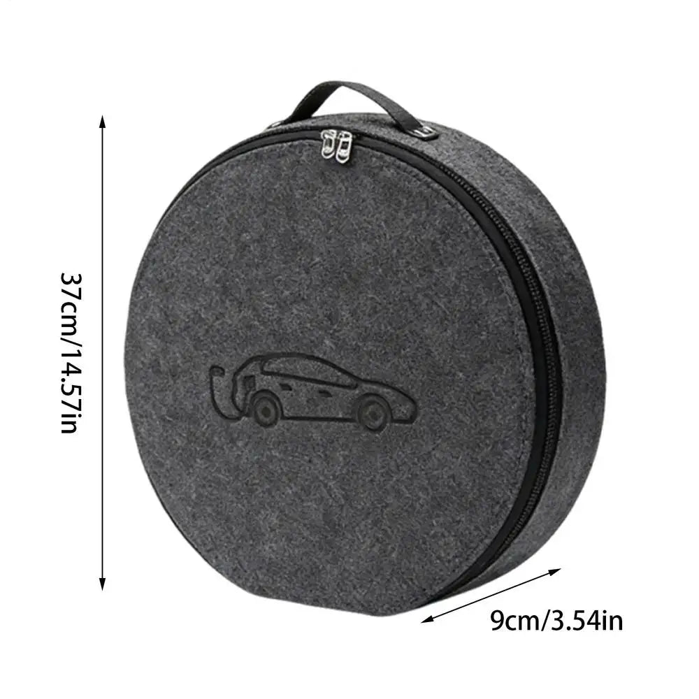 EV Charger Cable Storage Bag with Handle | Felt Carrying Pouch EV Cable Storage Bag Axl 01