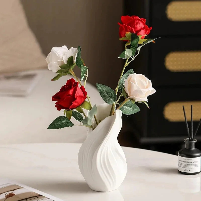 Nordic Ceramic Vase | Scandinavian Modern Home Décor Accent Decorative Ceramic Vase Axl