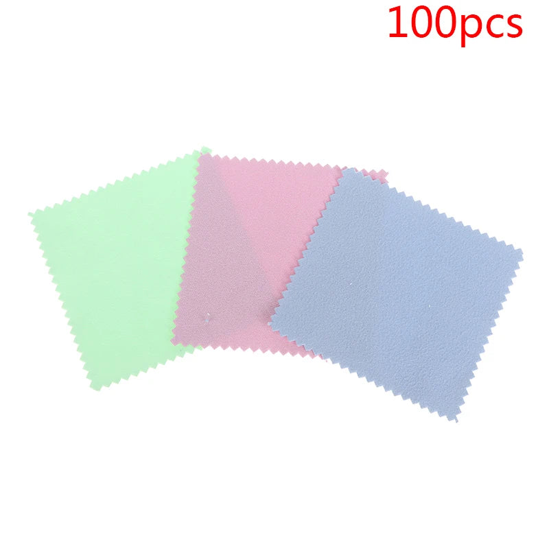 100 Pcs Jewelry Polishing Cloths – Silver, Gold & Metal 8x8cm Jewelry Polishing Cloth Axl