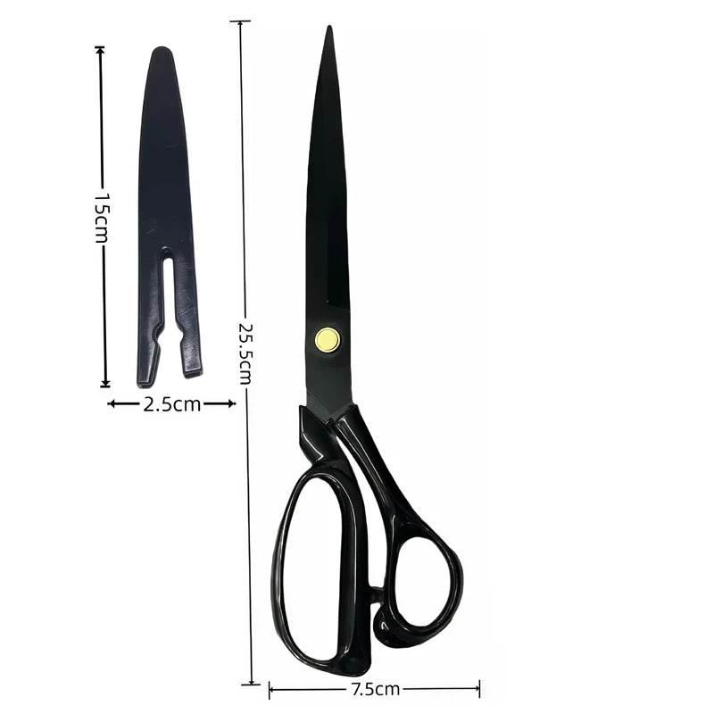 Professional Heavy Duty Fabric Scissors – 8 & 10 Inch Tailor Shears Tailor Shears Axl 10 inch Pro Black