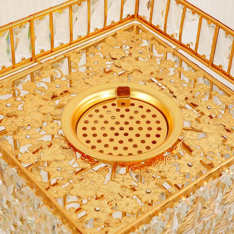 Luxury Crystal & Iron Incense Burner – Gold Censer Décor Incense Burner Axl