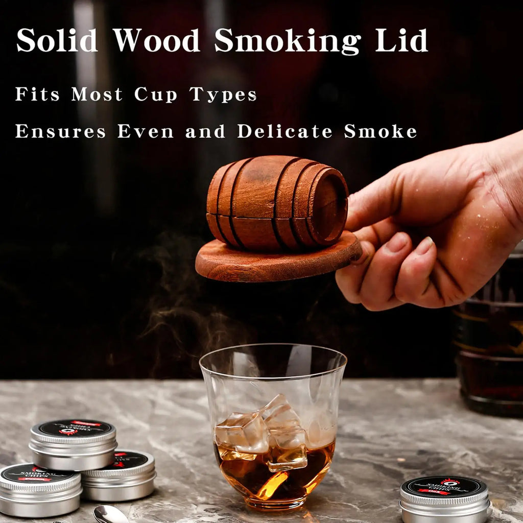 Wooden Whiskey Smoker & Cocktail Spirits Infuser Bar Tool Cocktail Smoker Infuser Axl