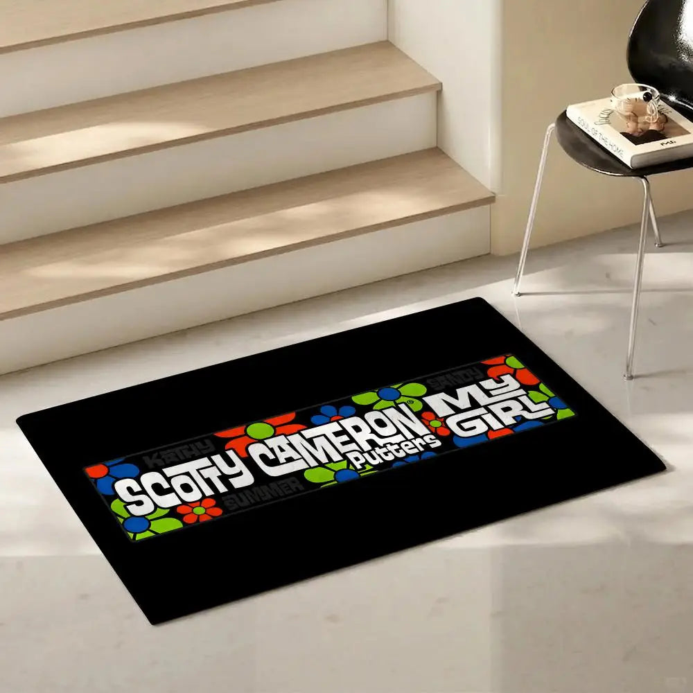 Golf Print Flannel Floor Mat – Non-Slip Soft Indoor Rug Indoor Floor Rug Axl