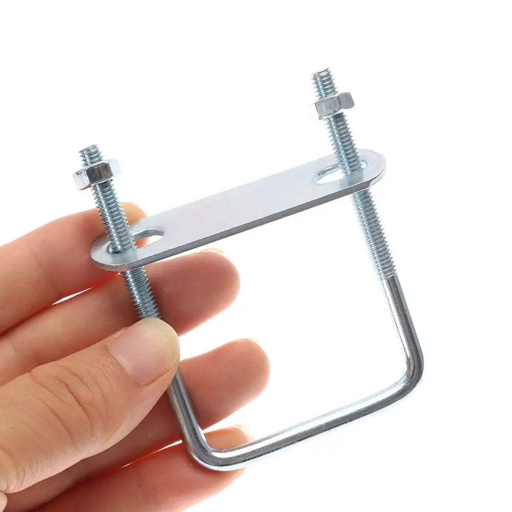 M6 Square U-Bolt Pipe Clamp with Baffle Screw – 2 Sets Pipe U-Clamp Axl