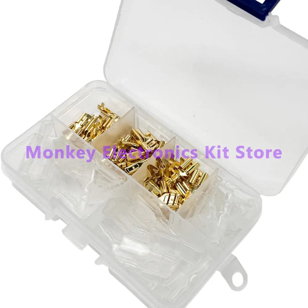 120PCS Crimp Terminal Kit – Gold & Silver Male Female Connectors Crimp Terminal Kit Axl