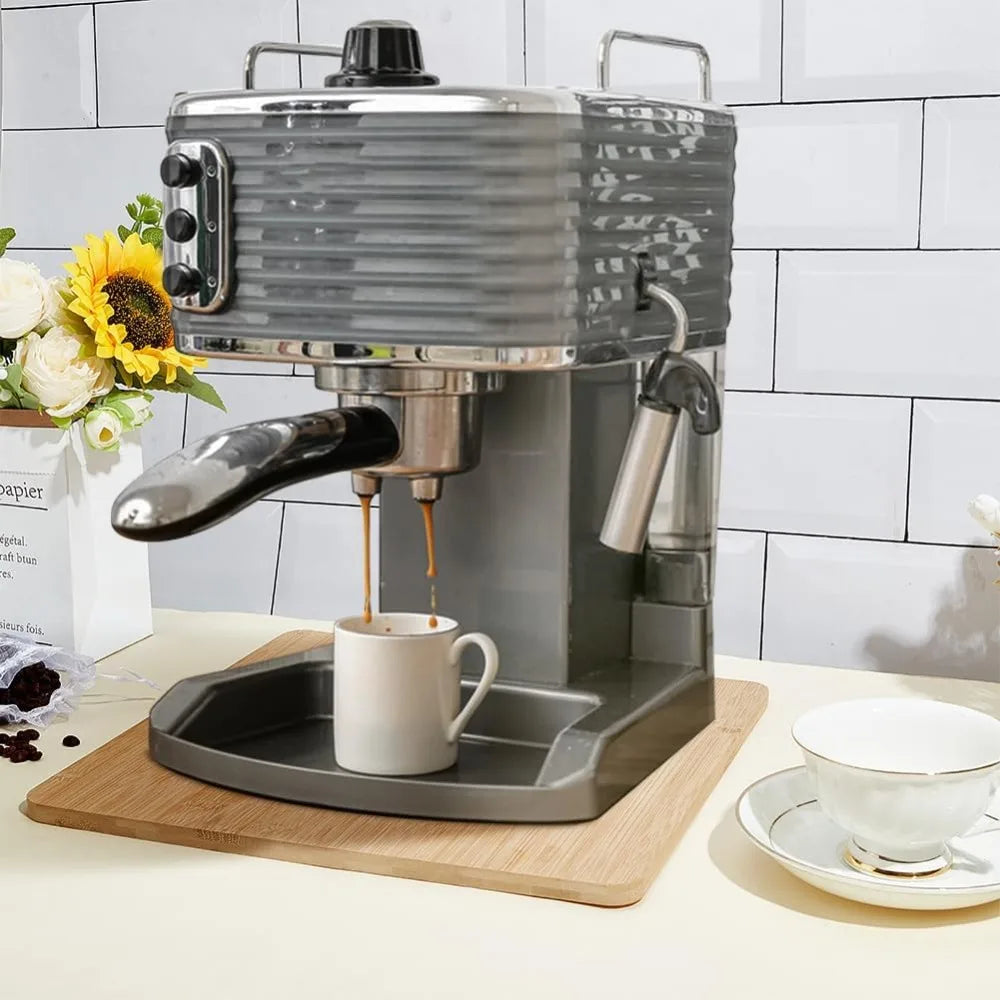 Bamboo Sliding Tray for Coffee Machine | Non-Slip Kitchen Tray Kitchen Appliance Tray Axl