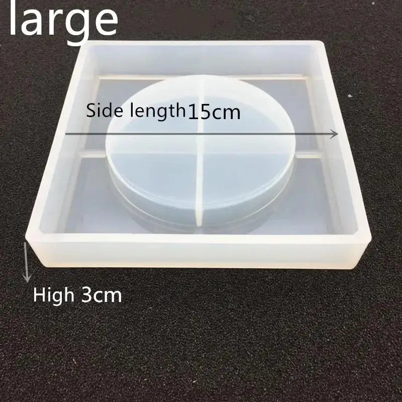 Square Ashtray Silicone Mold for Epoxy Resin DIY Crafts Resin Craft Mold Axl Large square