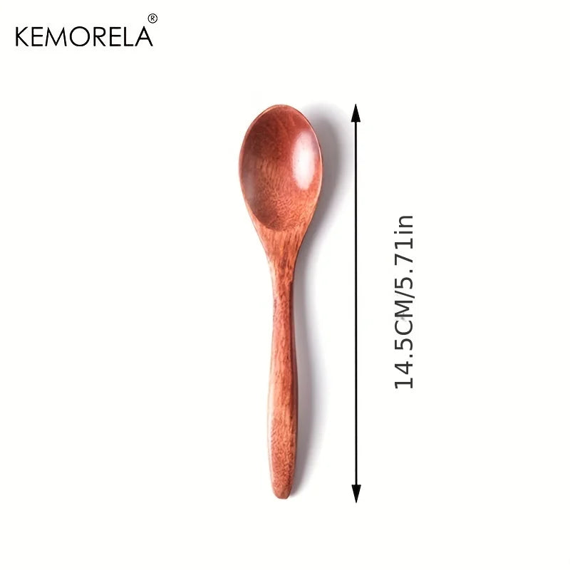 Wooden Tea & Coffee Spoons Set | Honey Dessert Stirrer Wooden Spoon Set Axl