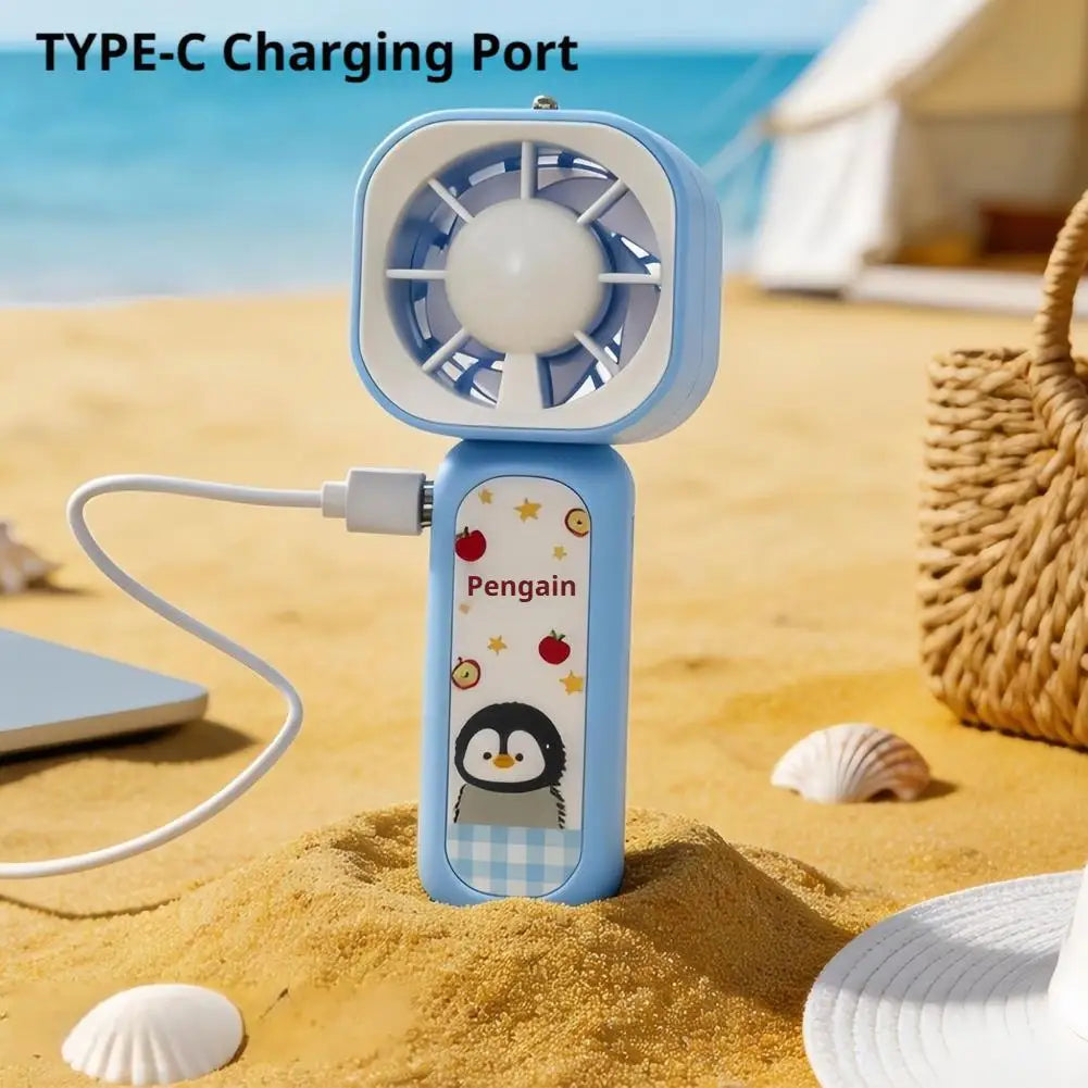 USB Rechargeable Handheld Mini Fan – 3-Speed Portable Cooler Handheld Portable Fan Axl