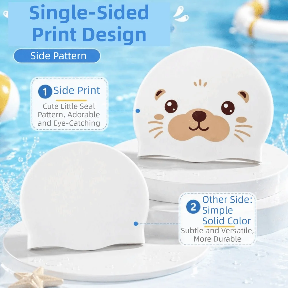 Sea Otter Silicone Swim Cap – Funny Bathing Hat for Adults Silicone Swim Cap Axl