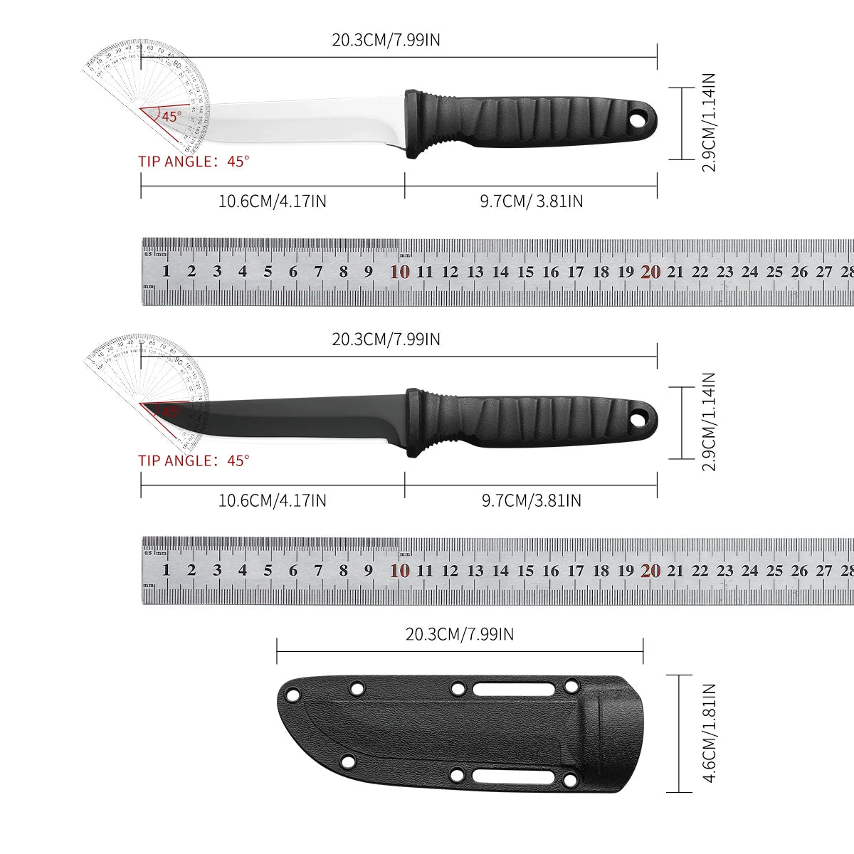 SHENJIU Stainless Steel Fruit Knife with Scabbard | Portable Fruit Knife Axl