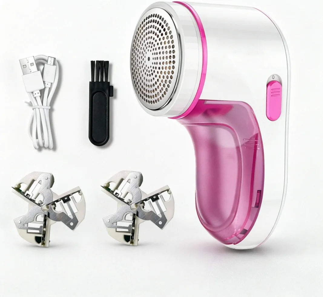 Rechargeable Fabric Shaver – Portable Lint Remover & Defuzzer Fabric Lint Shaver Axl pink