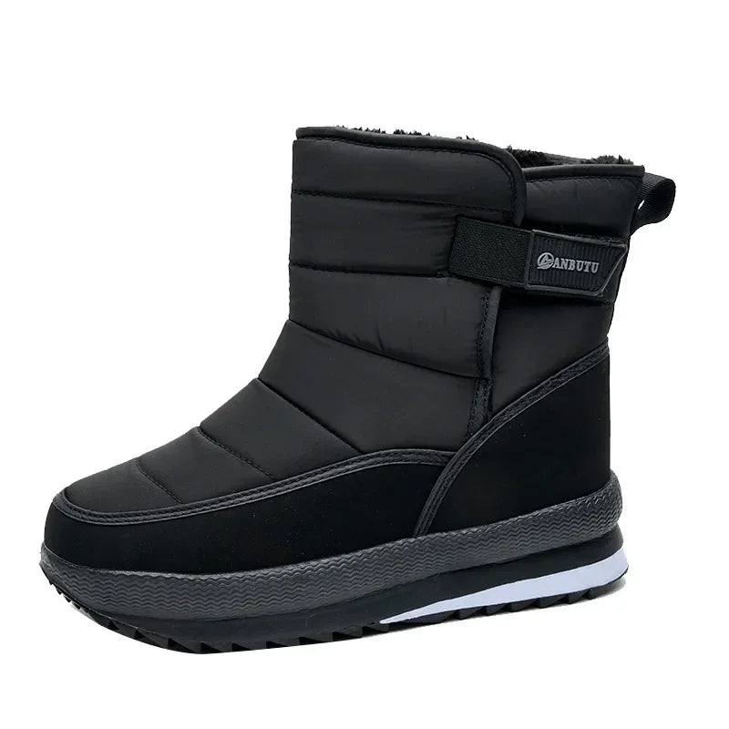 Men's Plush-Lined Snow Boots – Warm Non-Slip Winter Ankle Men's Winter Boots Axl