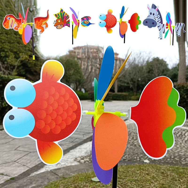 3D Animal Cartoon Windmill Toy – Kids DIY Decoration Set Kids Windmill Toy Axl