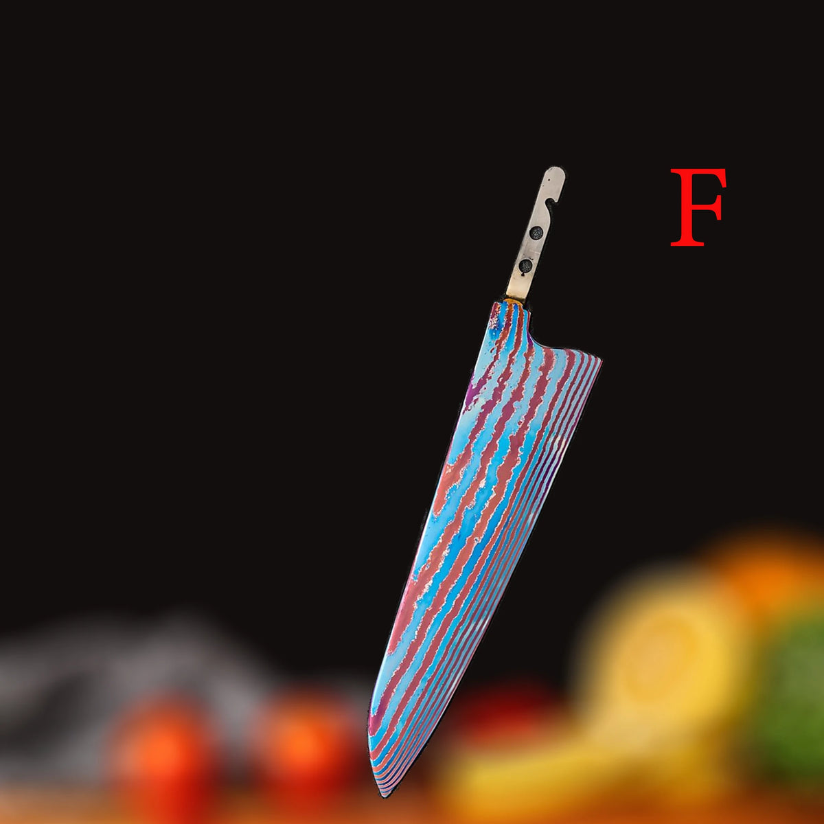Hand Forged Damascus Timascus Chef Knife Blank Blade – DIY Knife Blank Blade Axl Kitchen Blade-F