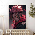 Jujutsu Kaisen Sukuna Anime Poster – Waterproof Wall Sticker Anime Wall Poster Axl z7 30x42cm No Frame