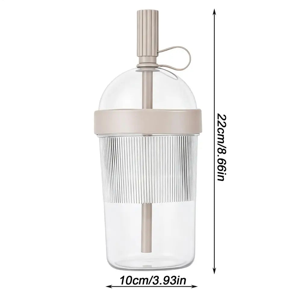 Reusable Coffee Cup with Lid & Straw – Travel & Office Use Reusable Drinking Cup Axl Chocolate