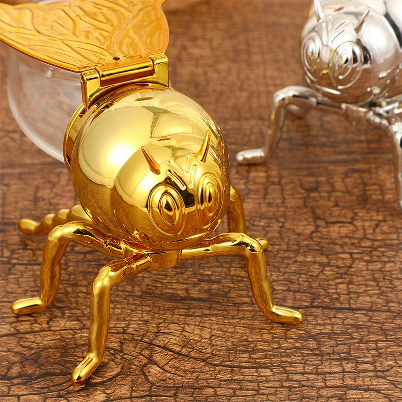 Bee Shaped Honey Jar with Spoon – Kitchen Decor Storage Honey Jar & Dispenser Axl
