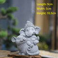 Stone Elephant Prayer Statue – Guardian Home Décor Figure Decorative Figurine Axl A5