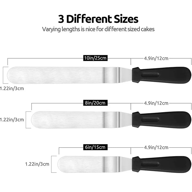 Cake Offset Spatula – Stainless Steel Icing & Frosting Tool Cake Decorating Spatula Axl