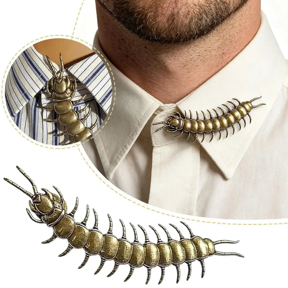 Vintage Centipede Brooch – Gothic Insect Clip-On Accessory Gothic Insect Brooch Axl