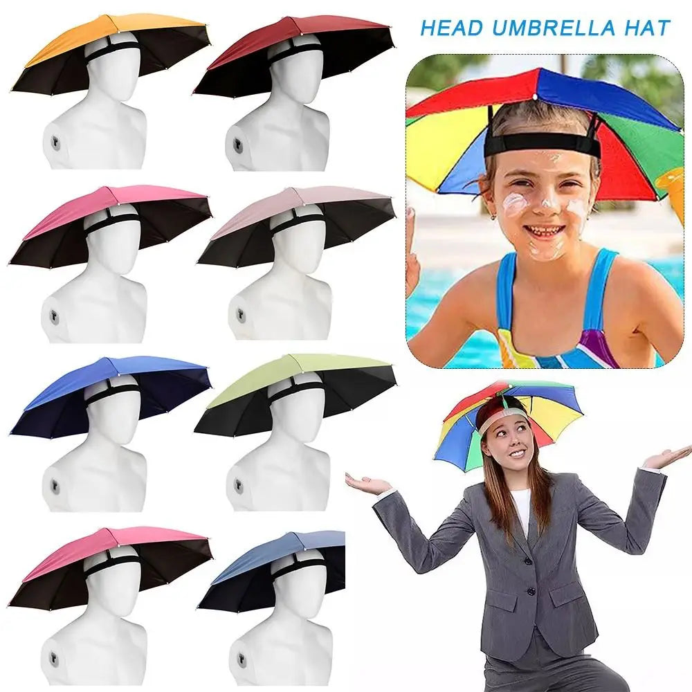Foldable Hands-Free Umbrella Hat – Windproof Sun & Rain Cap Umbrella Hat Axl
