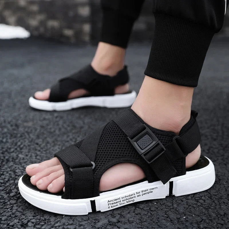 Men's Woven Gladiator Sandals – Non-Slip Beach Flat Shoes Men's Gladiator Sandals Axl